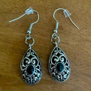 Silver dangle earrings
